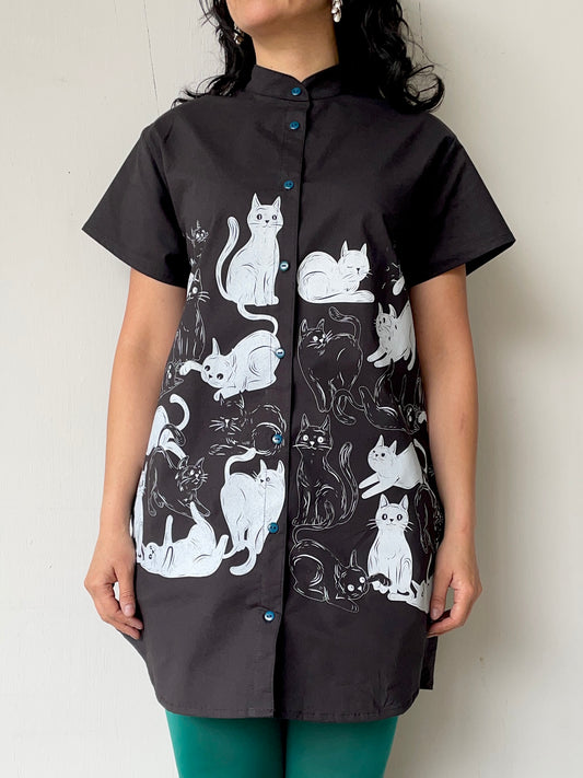 Blusa Bacana gatos negra