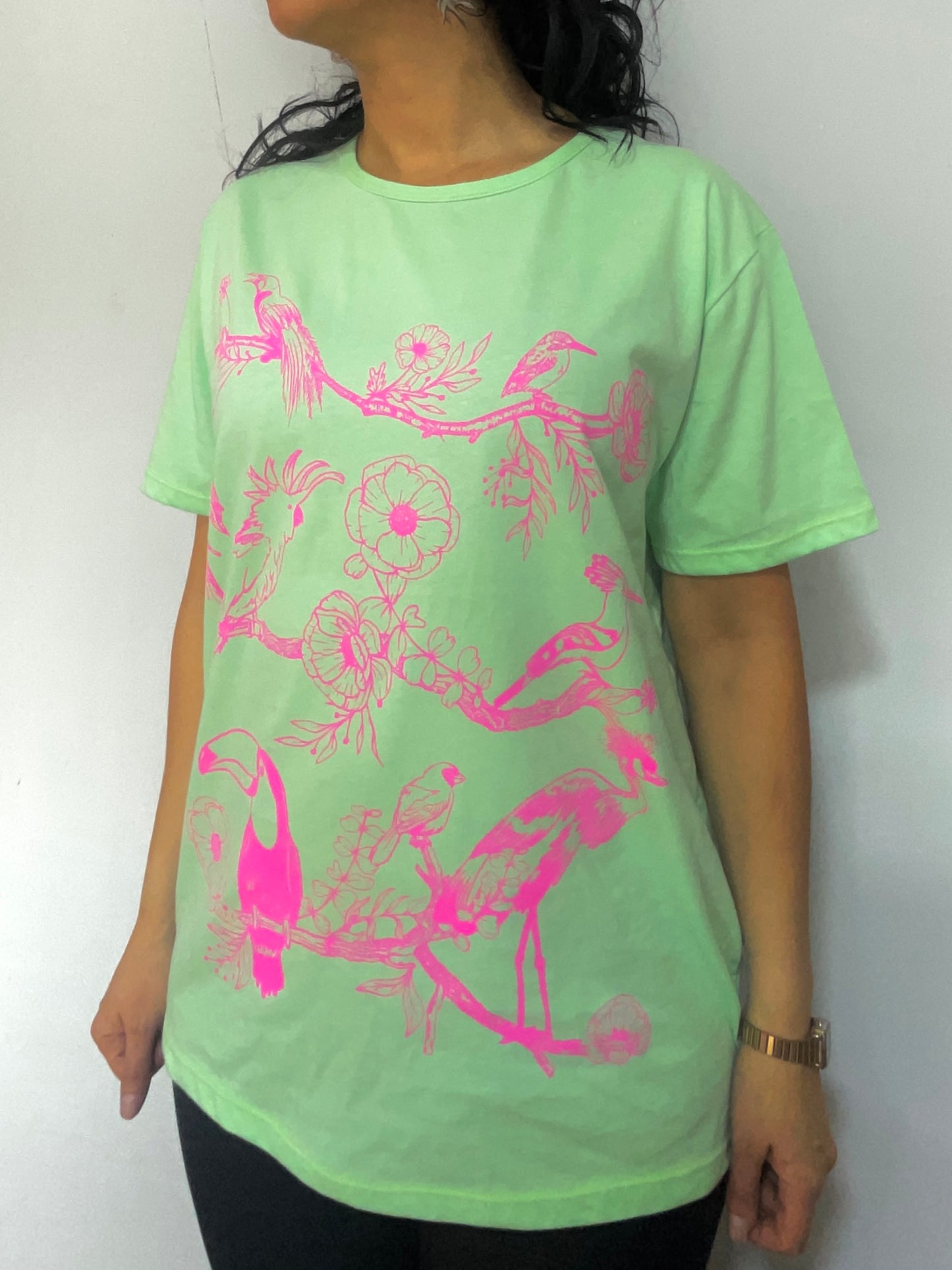 Camiseta oversize verde ácida