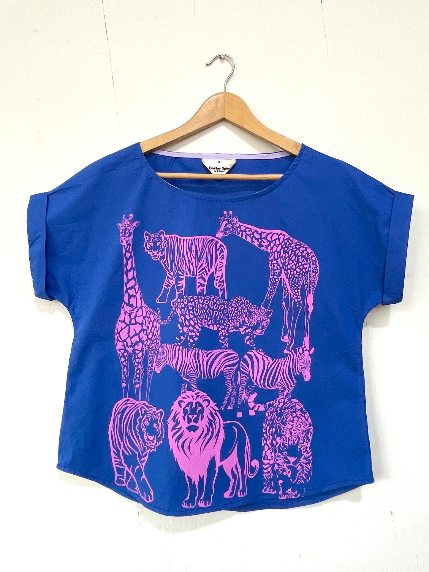 Camiseta en Popelina Azul Leon