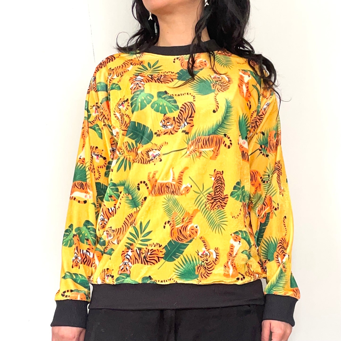 Buzo  Amarillo Tigres Terciopelo