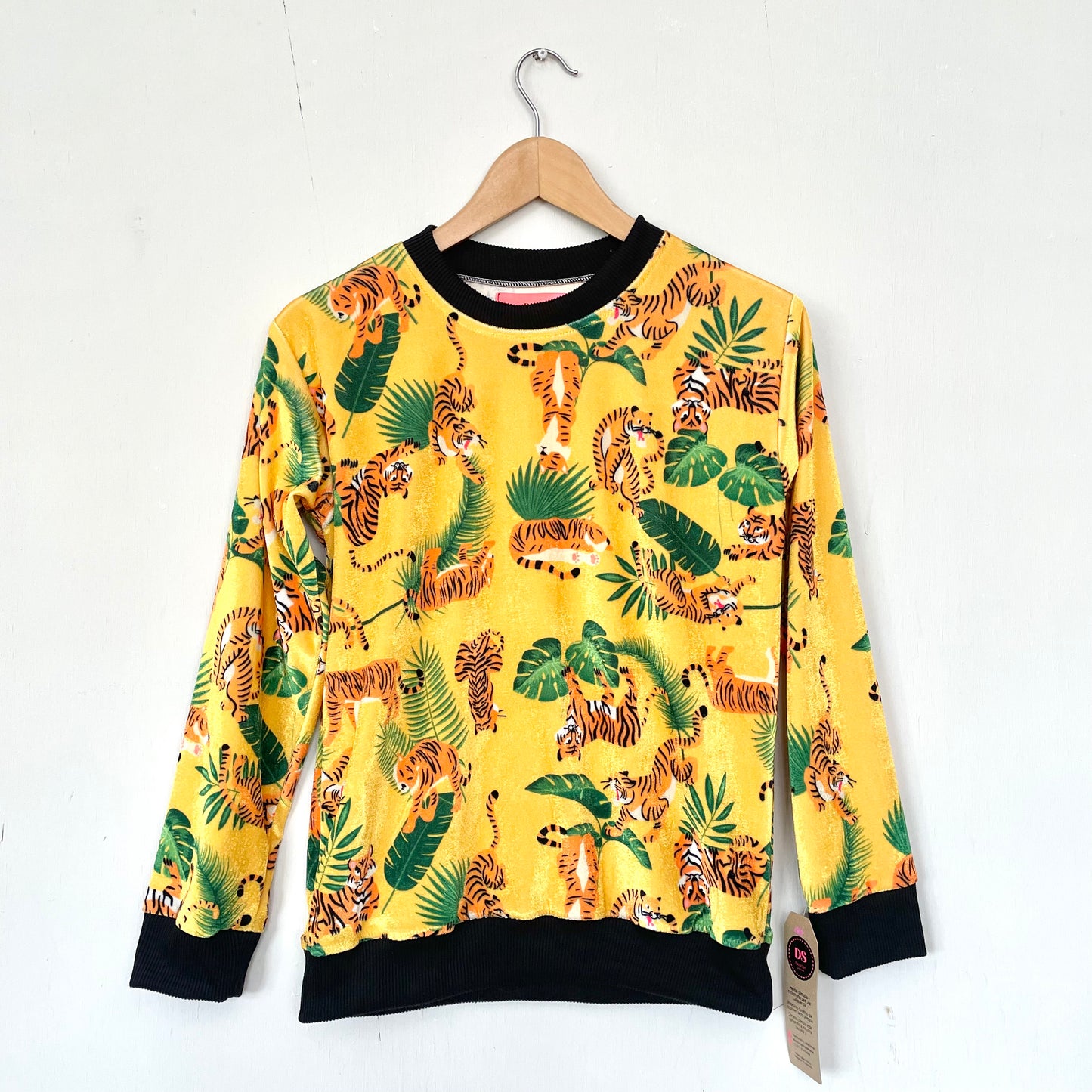 Buzo  Amarillo Tigres Terciopelo
