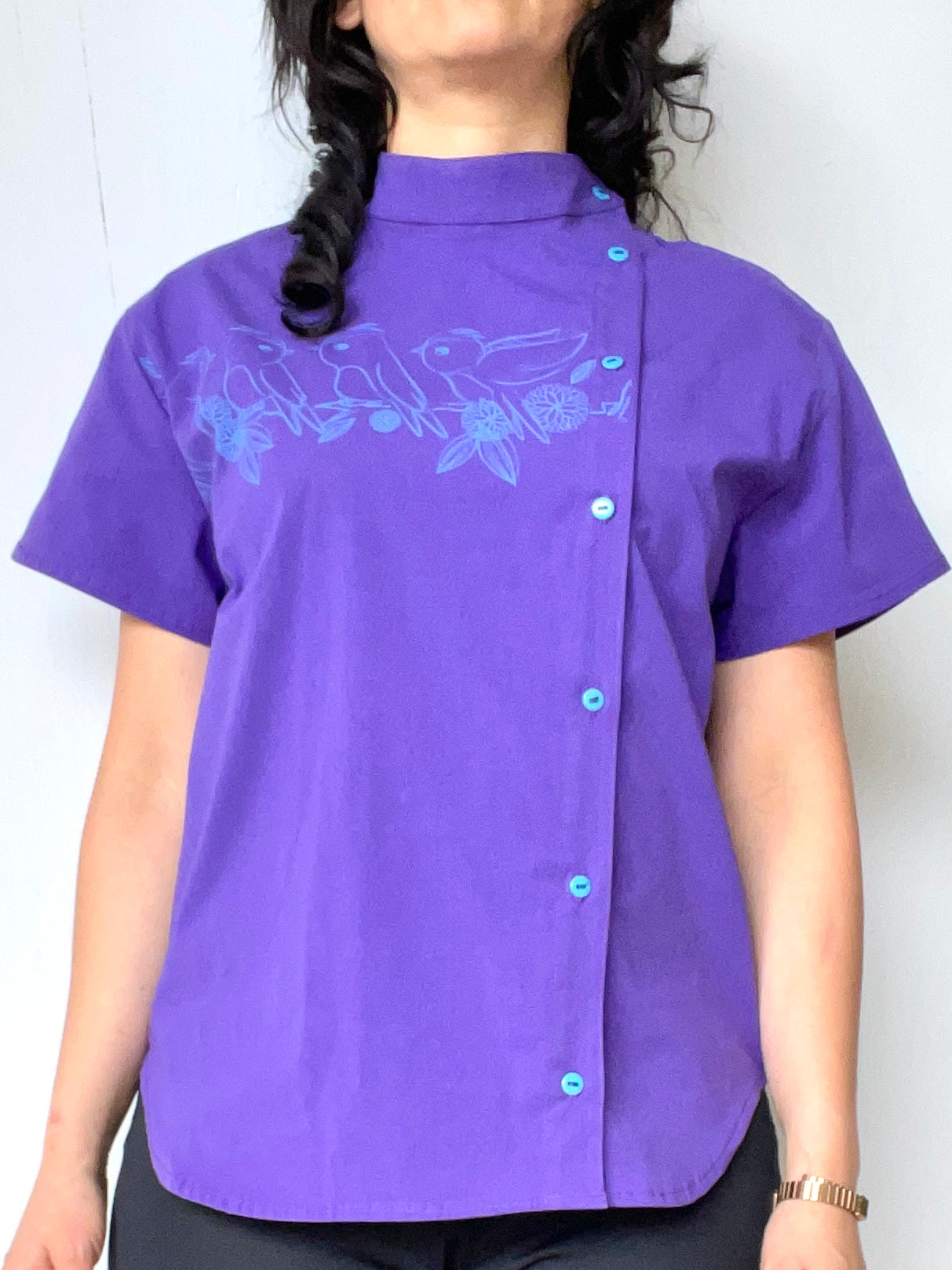 Blusa Abotonada Morada