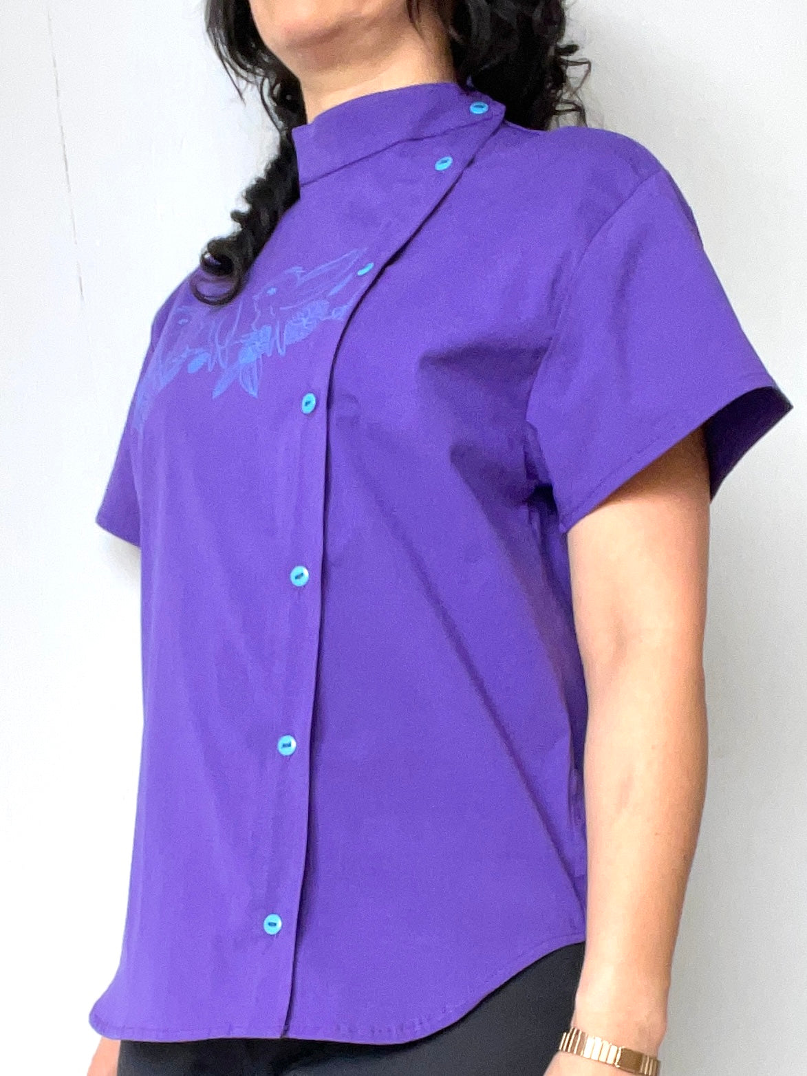 Blusa Abotonada Morada