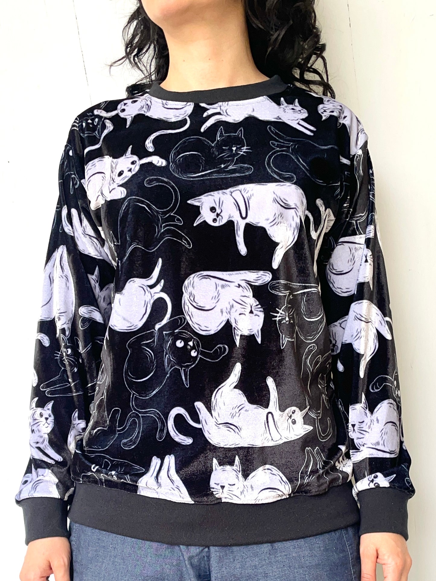 Buzo Gatos Terciopelo