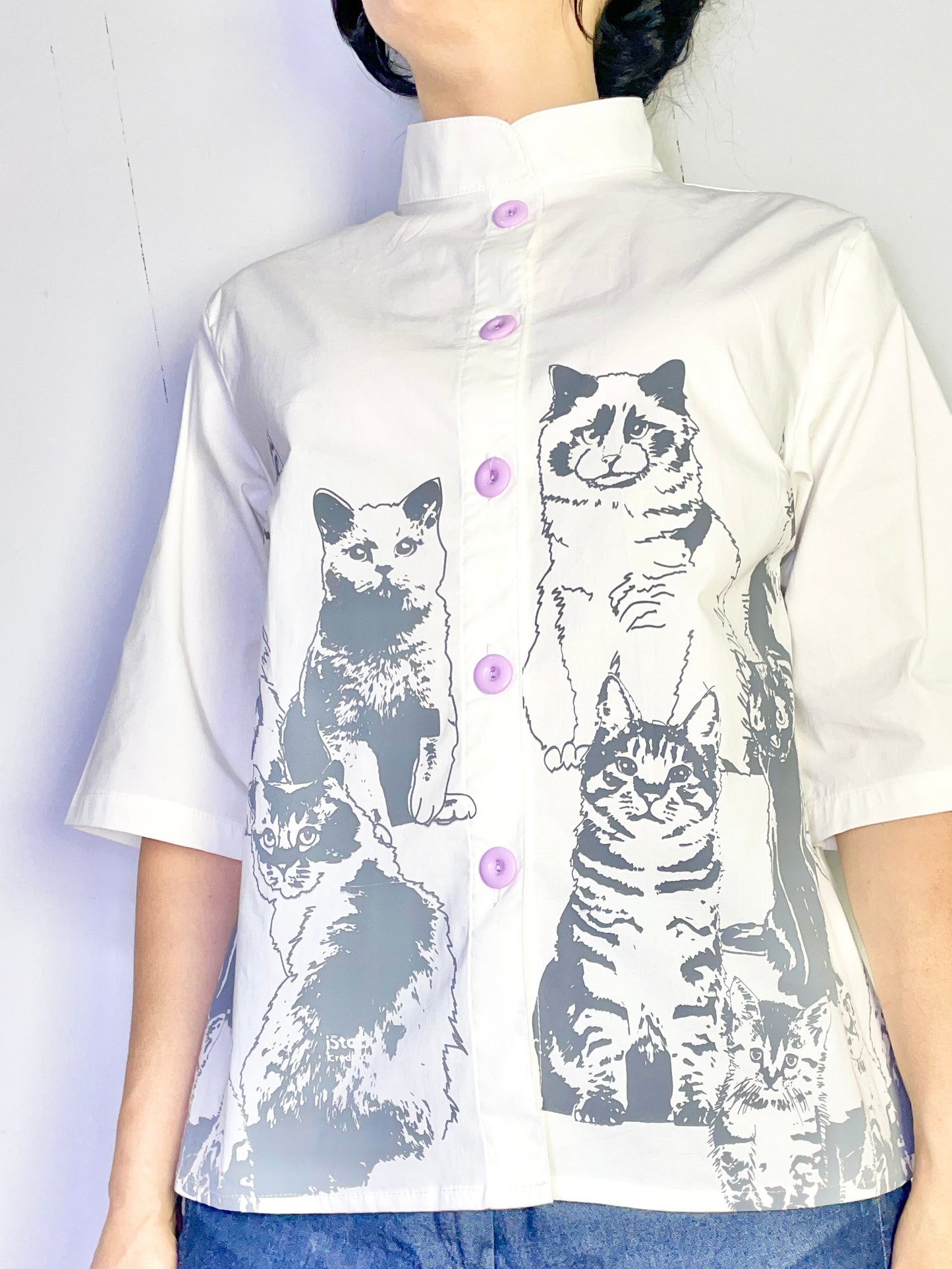 Camisa Ancha Gatos