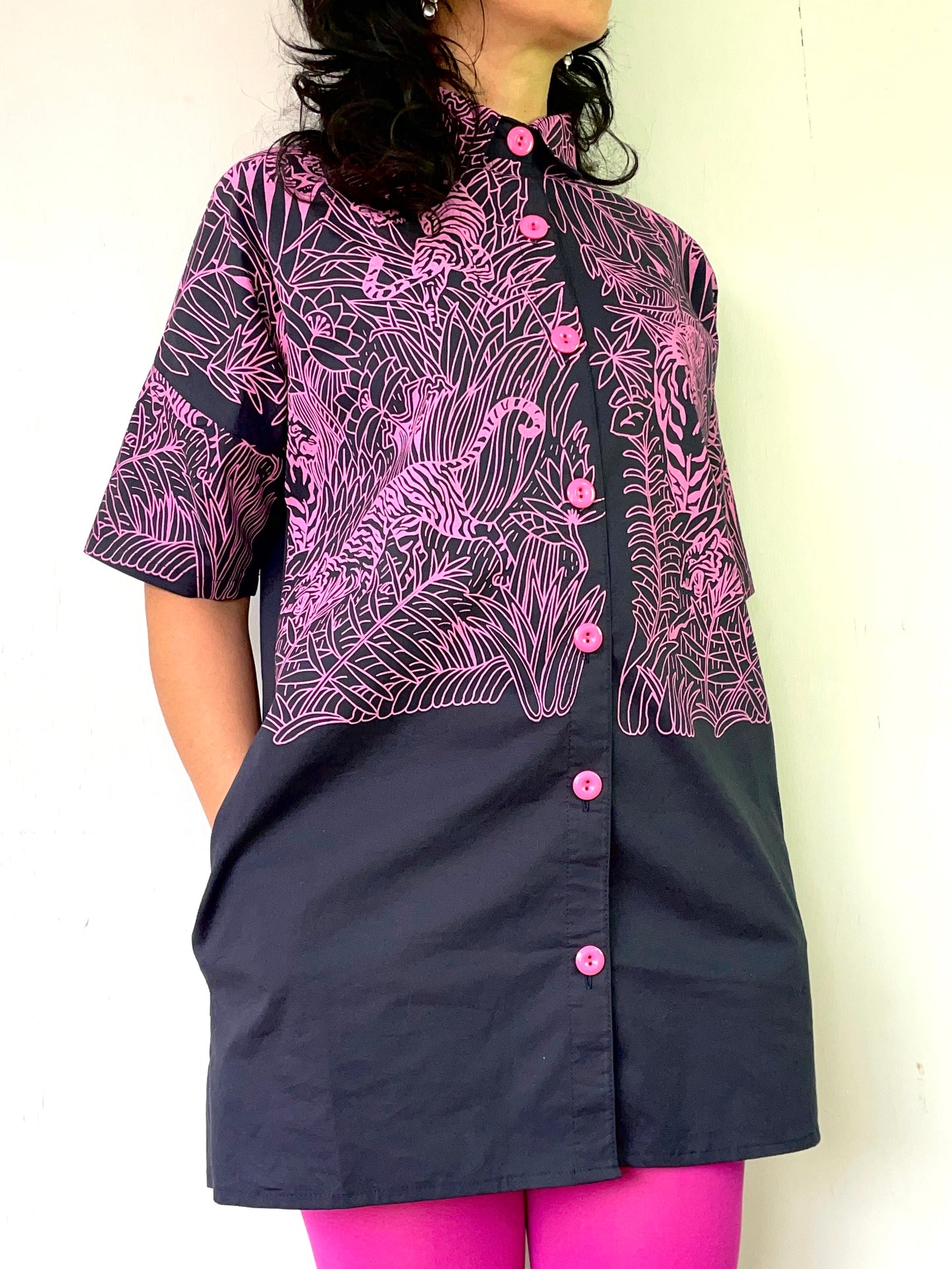 Blusa Gogó Selva Azul Oscura