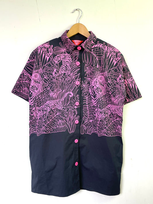 Blusa Gogó Selva Azul Oscura