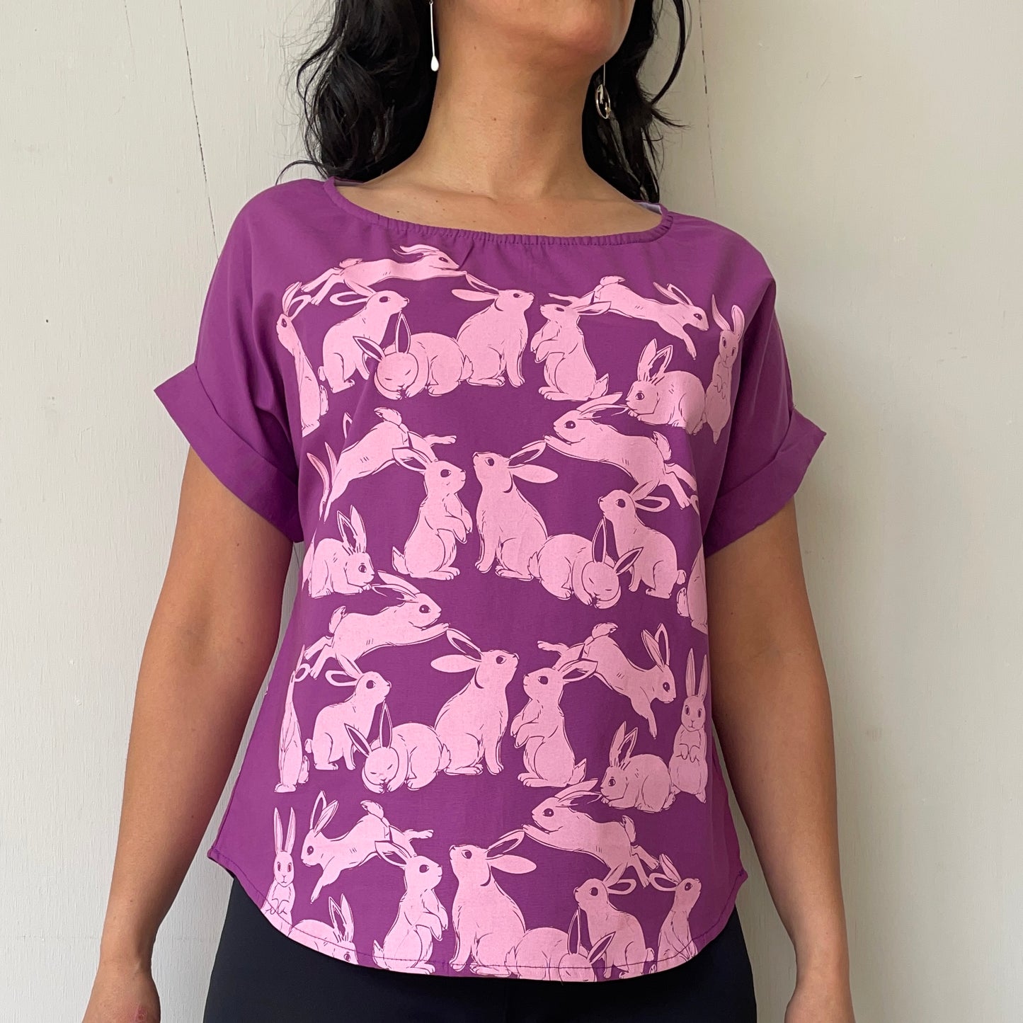 Camiseta en Popelina Conejos