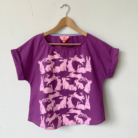 Camiseta en Popelina Conejos