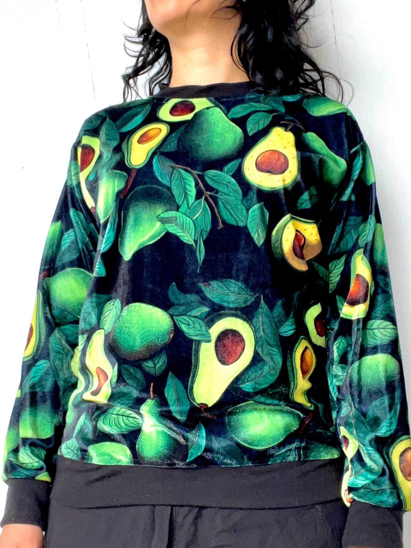 Buzo Aguacates Terciopelo