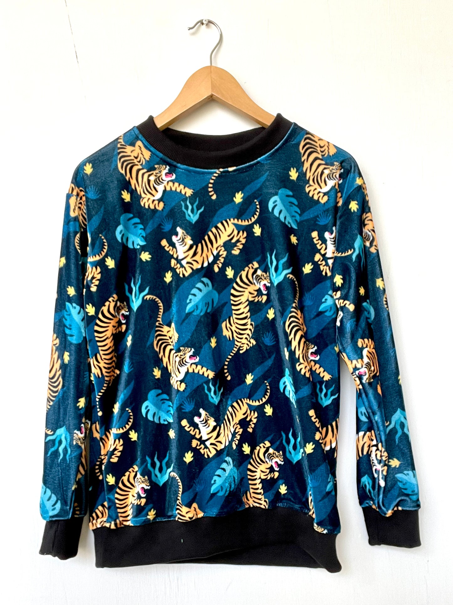 Buzo  Azul Tigres Terciopelo