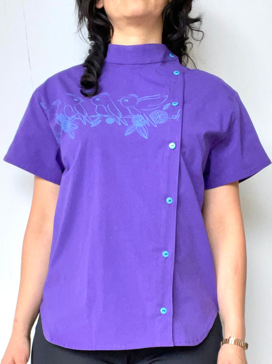 Blusa Abotonada Morada