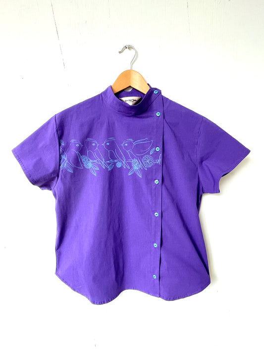 Blusa Abotonada Morada